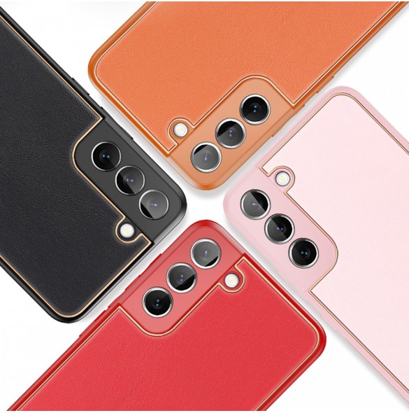 Dux Ducis Yolo elegant skal tillverkat av ekologiskt läder för Samsung Galaxy S22 + (S22 Plus) svart