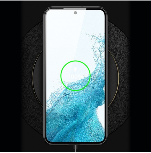 Dux Ducis Yolo elegant skal tillverkat av ekologiskt läder för Samsung Galaxy S22 + (S22 Plus) svart