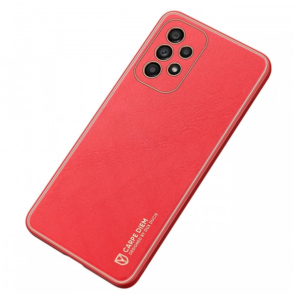 Elegant skal tillverkat av konstläder för Samsung Galaxy A33 5G röd. Dux Ducis Yolo