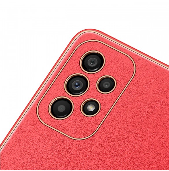Elegant skal tillverkat av konstläder för Samsung Galaxy A33 5G röd. Dux Ducis Yolo