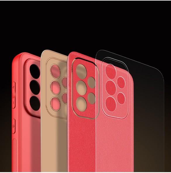 Elegant skal tillverkat av konstläder för Samsung Galaxy A33 5G röd. Dux Ducis Yolo