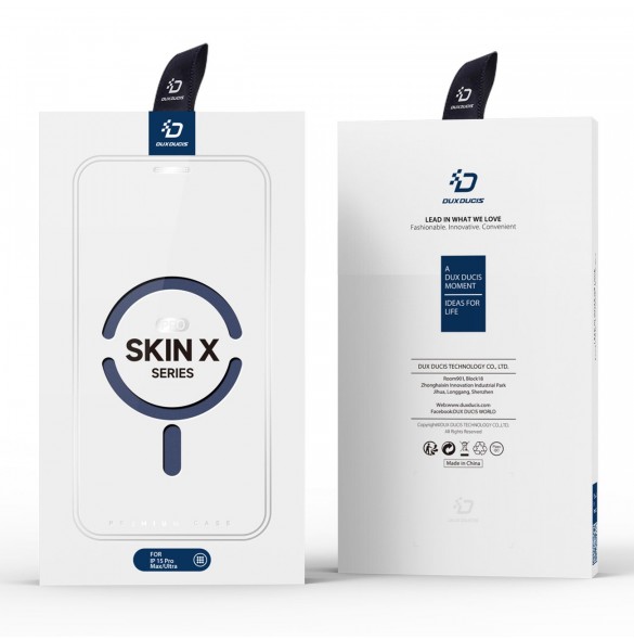 iPhone 15 Pro Magnetic MagSafe Flip Fodral Dux Ducis Skin X Pro - Blå
