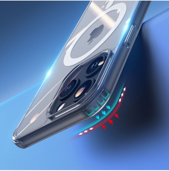 iPhone 15 Pro Max Fodral med MagSafe Dux Ducis Clin - Genomskinlig