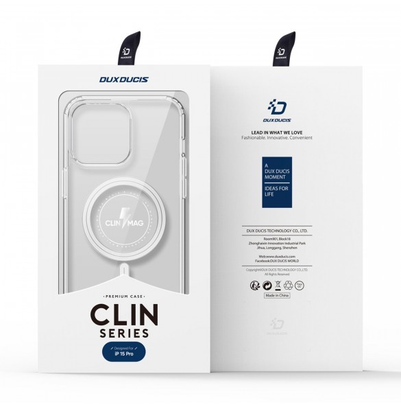 iPhone 15 Pro Max Fodral med MagSafe Dux Ducis Clin - Genomskinlig