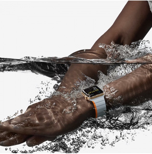 Magnetisk Apple Watch SE, 9, 8, 7, 6, 5, 4, 3, 2, 1 (41, 40, 38 mm) Dux Ducis-rem (LD-version) - grå-orange