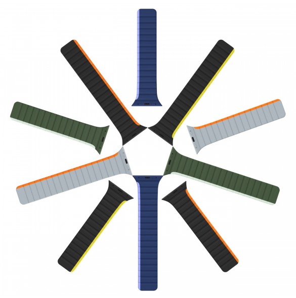 Magnetisk Apple Watch SE, 9, 8, 7, 6, 5, 4, 3, 2, 1 (41, 40, 38 mm) Dux Ducis-rem (LD-version) - grön