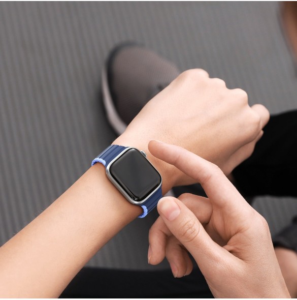 Magnetisk Apple Watch Ultra, SE, 9, 8, 7, 6, 5, 4, 3, 2, 1 (49, 45, 44, 42 mm) Dux Ducis-rem (LD-version) - Blå