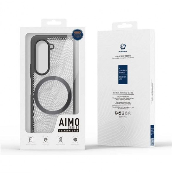 Samsung Galaxy Z Fold5 5G pansarfodral kompatibelt med MagSafe Dux Ducis Aimo Mag - svart