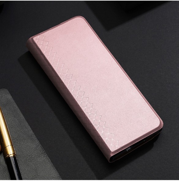 Samsung Galaxy Z Fold5 5G Dux Ducis Bril Wallet Flip Läderfodral - Rosa