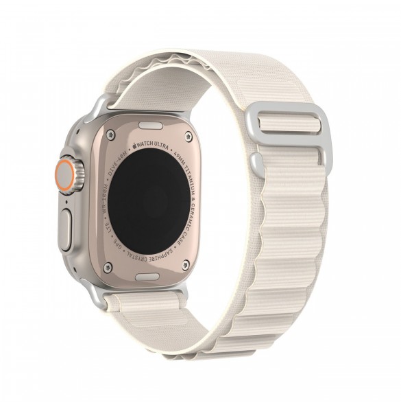 Sportspänne för Apple Watch 9 / 8 / 7 / 6 / SE / 5 / 4 / 3 / 2 / 1 (41, 40, 38 mm) Dux Ducis Strap GS Version - Vit