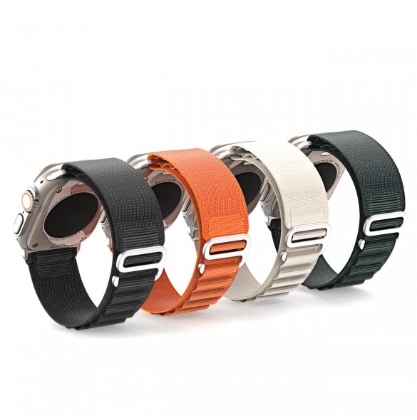 Sportspänne för Apple Watch 9 / 8 / 7 / 6 / SE / 5 / 4 / 3 / 2 / 1 (41, 40, 38 mm) Dux Ducis Strap GS Version - Vit