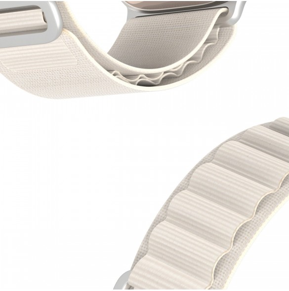 Sportspänne för Apple Watch 9 / 8 / 7 / 6 / SE / 5 / 4 / 3 / 2 / 1 (41, 40, 38 mm) Dux Ducis Strap GS Version - Vit