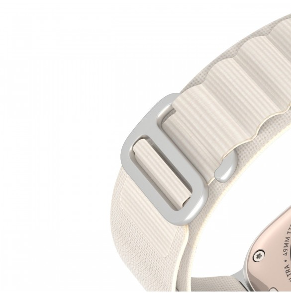 Sportspänne för Apple Watch 9 / 8 / 7 / 6 / SE / 5 / 4 / 3 / 2 / 1 (41, 40, 38 mm) Dux Ducis Strap GS Version - Vit