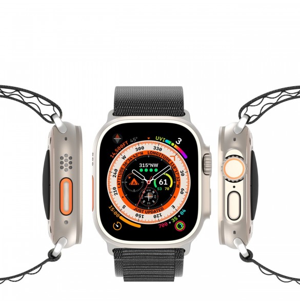 Sportspänne för Apple Watch 9/8/7/6/SE/5/4/3/2/1 (41, 40, 38 mm) Dux Ducis Strap GS Version - Svart