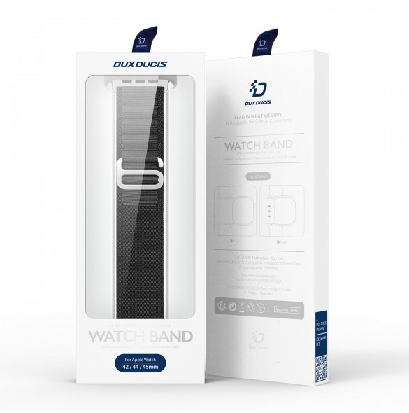 Sportspänne för Apple Watch 9/8/7/6/SE/5/4/3/2/1 (41, 40, 38 mm) Dux Ducis Strap GS Version - Svart