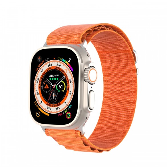 Sportrem med spänne för Apple Watch 9 / 8 / 7 / 6 / SE / 5 / 4 / 3 / 2 / 1 (41, 40, 38 mm) Dux Ducis Strap GS Version - orang