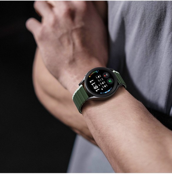 Universal Magnetic Samsung Galaxy Watch 6 Pro/6/6 Classic/5 Pro/5/5 Classic Dux Ducis-rem (20 mm LD-version) - Grön