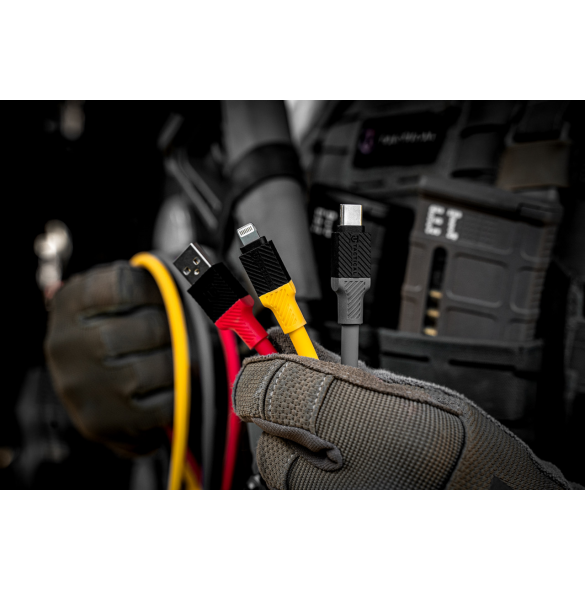 Tactical Fat Man-kabel USB-A/Lightning 1m Grå