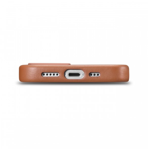 iCarer Case Läderfodral Skal för iPhone 14 Plus Brown (MagSafe-kompatibel)