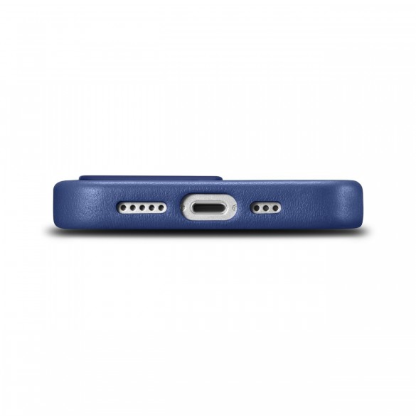iCarer Case Läderfodral skal för iPhone 14 Pro Blue (WMI14220706-BU) (MagSafe-kompatibel)