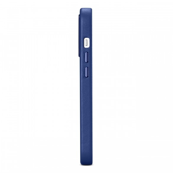 iCarer Case Läderfodral skal för iPhone 14 Pro Blue (WMI14220706-BU) (MagSafe-kompatibel)