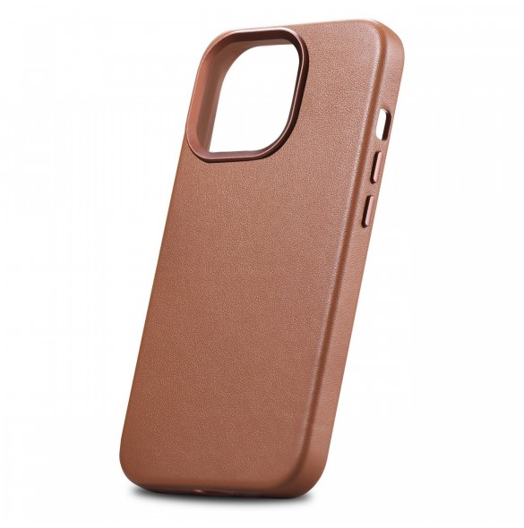 iCarer Case Läderfodral skal för iPhone 14 Pro Max Brown (WMI14220708-BN) (MagSafe-kompatibel)