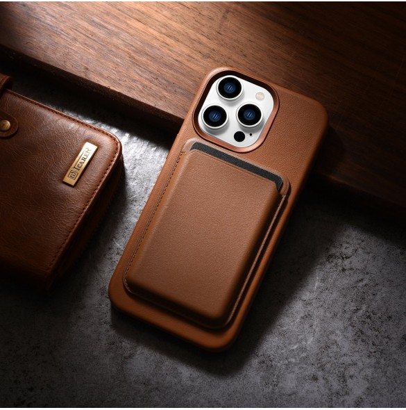 iCarer Case Läderfodral skal för iPhone 14 Pro Max Brown (WMI14220708-BN) (MagSafe-kompatibel)