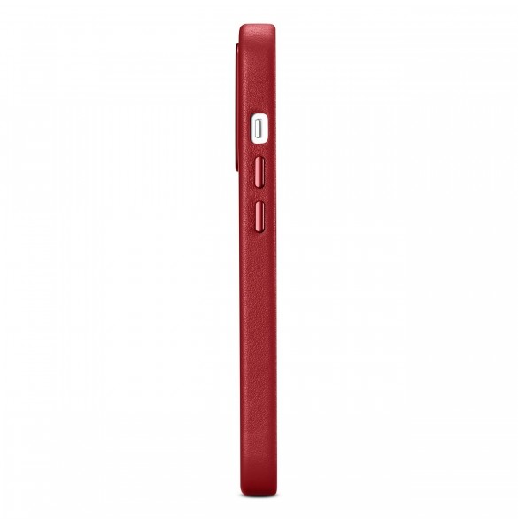 iCarer Case Läderfodral skal för iPhone 14 Pro Red (WMI14220706-RD) (MagSafe-kompatibel)