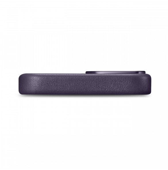 iCarer Case Läderfodral för iPhone 14 Plus mörklila (MagSafe-kompatibel)