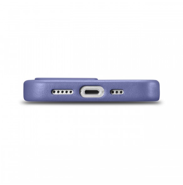 iCarer Fodral Läderfodral Äkta läderfodral för iPhone 14 Pro Ljuslila (WMI14220706-LP) (MagSafe-kompatibel)