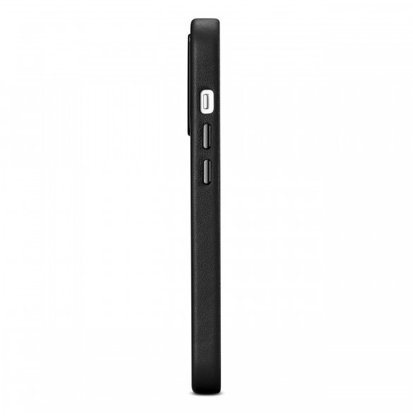 iCarer Fodral Läderfodral Äkta läderfodral för iPhone 14 Pro Max svart (WMI14220708-BK) (MagSafe-kompatibel)