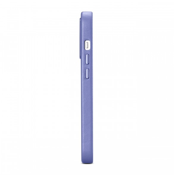 iCarer Fodral Läderfodral Äkta läderfodral för iPhone 14 Pro Max Ljuslila (WMI14220708-LP) (MagSafe-kompatibel)