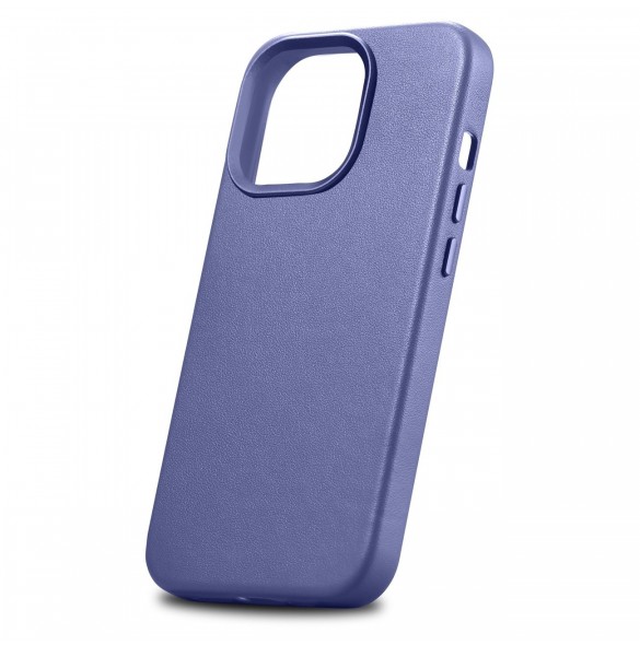 iCarer Fodral Läderfodral Äkta läderfodral för iPhone 14 Pro Max Ljuslila (WMI14220708-LP) (MagSafe-kompatibel)