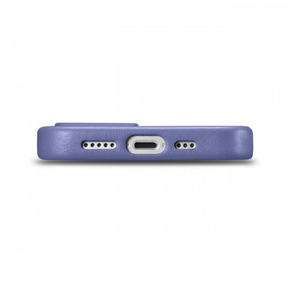 iCarer Fodral Läderfodral Äkta läder iPhone 14 Plus Ljuslila (MagSafe-kompatibel)