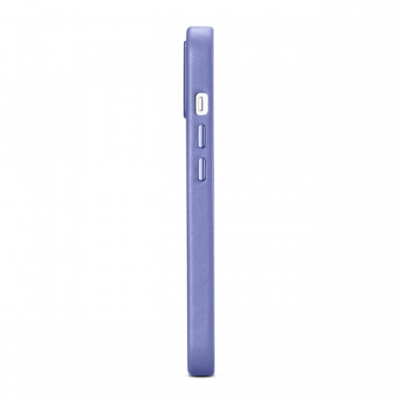 iCarer Fodral Läderfodral Äkta läder iPhone 14 Plus Ljuslila (MagSafe-kompatibel)