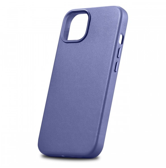 iCarer Fodral Läderfodral Äkta läder iPhone 14 Plus Ljuslila (MagSafe-kompatibel)