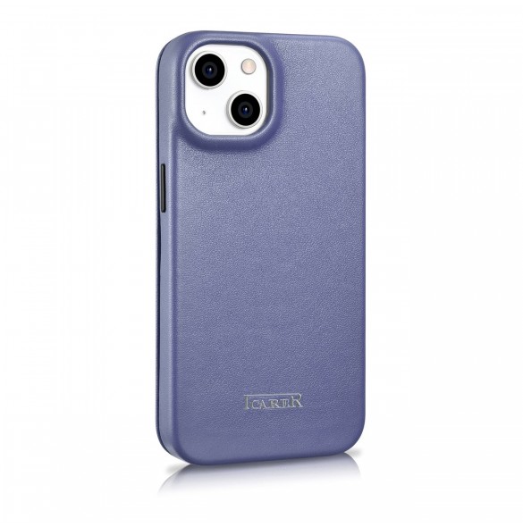iCarer CE Premium Leather Folio Case iPhone 14 Plus Magnetic Flip Leather Folio Case MagSafe Light Purple (WMI14220715-LP)
