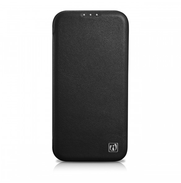 iCarer CE Premium Leather Folio Fodral iPhone 14 Pro Magnetic Flip Leather Folio Fodral MagSafe svart (WMI14220714-BK)