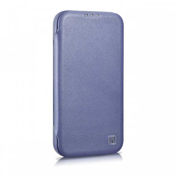 iCarer CE Premium Läder Foliofodral iPhone 14 Pro Magnetic Flip Läder Foliofodral MagSafe Ljuslila (WMI14220714-LP)