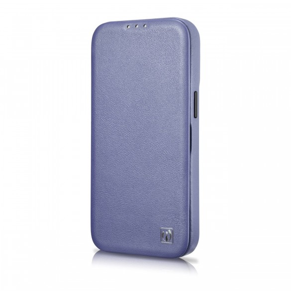 iCarer CE Premium Läder Foliofodral iPhone 14 Pro Magnetic Flip Läder Foliofodral MagSafe Ljuslila (WMI14220714-LP)