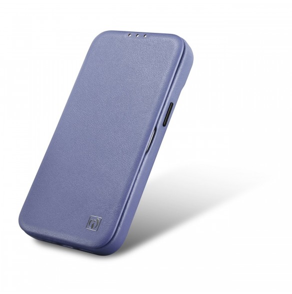 iCarer CE Premium Läder Foliofodral iPhone 14 Pro Magnetic Flip Läder Foliofodral MagSafe Ljuslila (WMI14220714-LP)