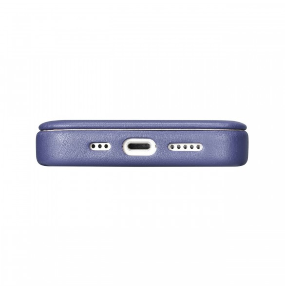 iCarer CE Premium Läder Foliofodral iPhone 14 Pro Magnetic Flip Läder Foliofodral MagSafe Ljuslila (WMI14220714-LP)