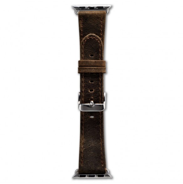 iCarer Läder Crazy Horse-armband i äkta läder för Klocka 3 38mm / Klocka 2 38mm / Klocka 1 38mm brun (RIW115-BNďĽ38ďĽ‰)