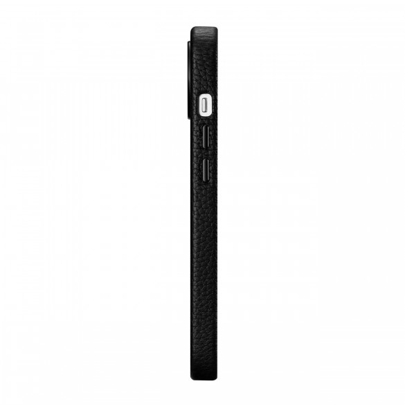 iCarer Litchi Premium läderfodral iPhone 14 Plus magnetiskt läderfodral med MagSafe Black (WMI14220711-BK)