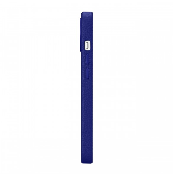 iCarer Litchi Premium läderfodral iPhone 14 Plus magnetiskt läderfodral med MagSafe Mörkblå (WMI14220711-DB)
