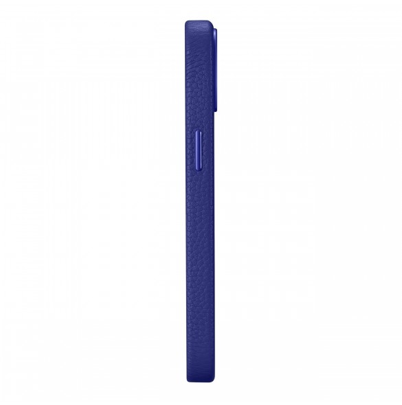 iCarer Litchi Premium läderfodral iPhone 14 Plus magnetiskt läderfodral med MagSafe Mörkblå (WMI14220711-DB)
