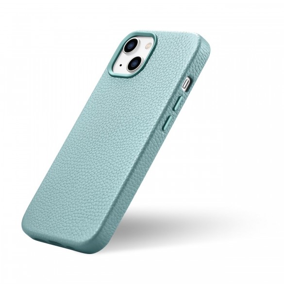 iCarer Litchi Premium läderfodral iPhone 14 Plus magnetiskt läderfodral med MagSafe Green (WMI14220711-GN)