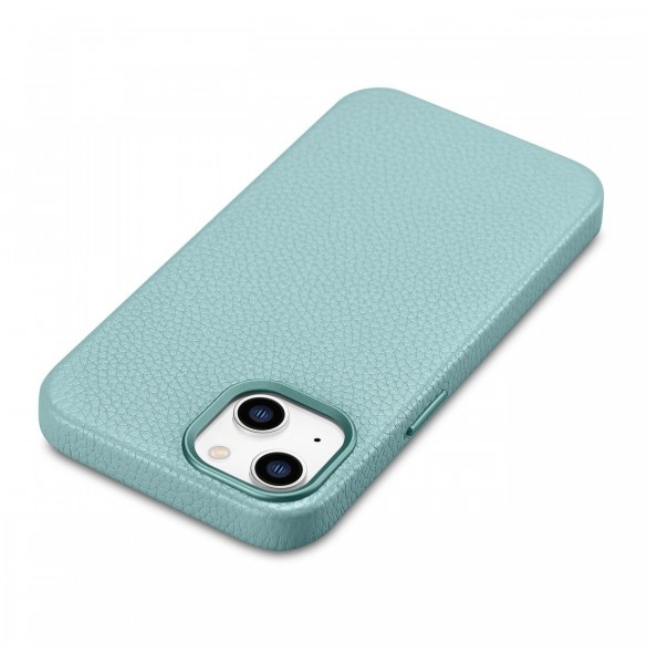 iCarer Litchi Premium läderfodral iPhone 14 Plus magnetiskt läderfodral med MagSafe Green (WMI14220711-GN)