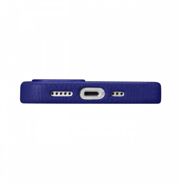 iCarer Litchi Premium läderfodral iPhone 14 Pro Max magnetiskt läderfodral med MagSafe Mörkblå (WMI14220712-DB)