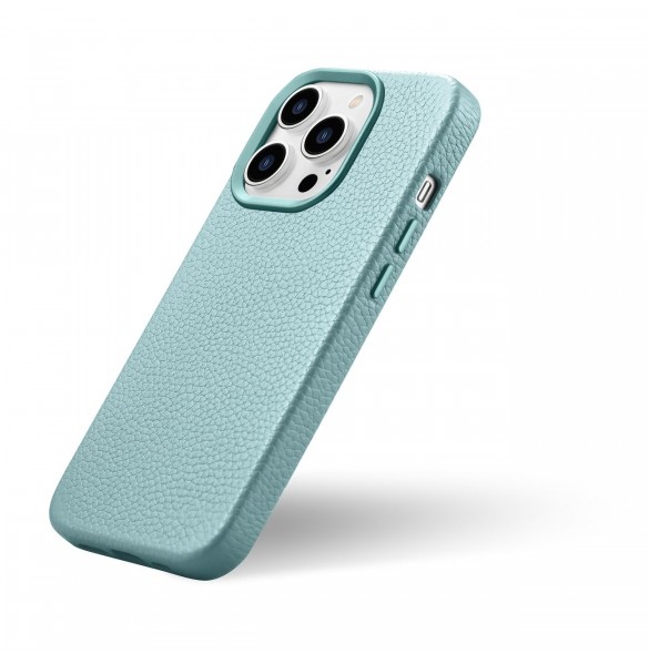 iCarer Litchi Premium läderfodral iPhone 14 Pro Max magnetiskt läderfodral med MagSafe Green (WMI14220712-GN)